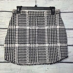 Cupcakes and Cashmere Black White Tweed Skirt Sz 2